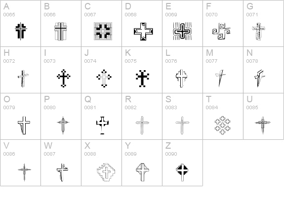 Christian Cross Fonts