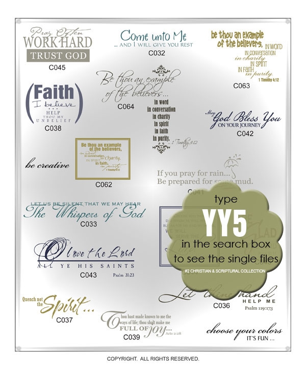 Christian Vector Art Words