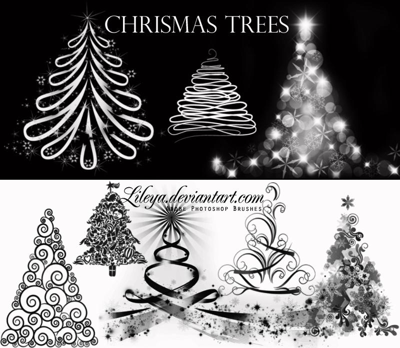 Christmas Tree Photoshop Brush