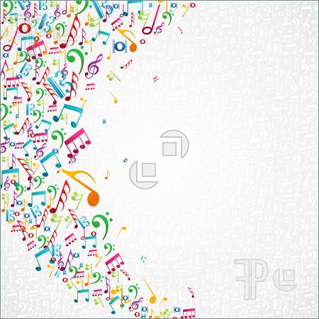 Colorful Music Notes Border Colorful Music Notes Border