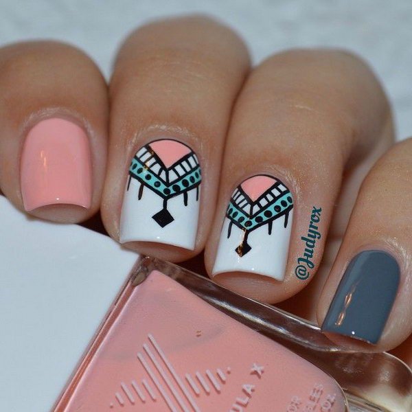Cool Tribal Nail Art Designs