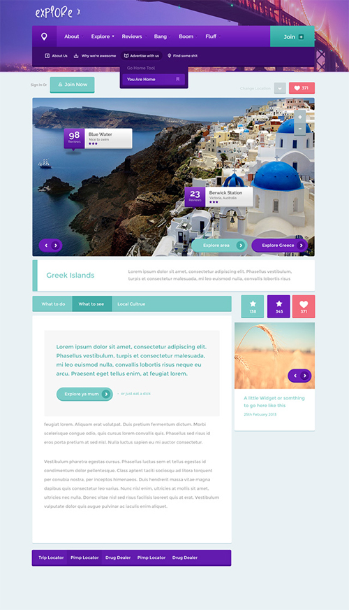 Creative Website Templates PSD Free