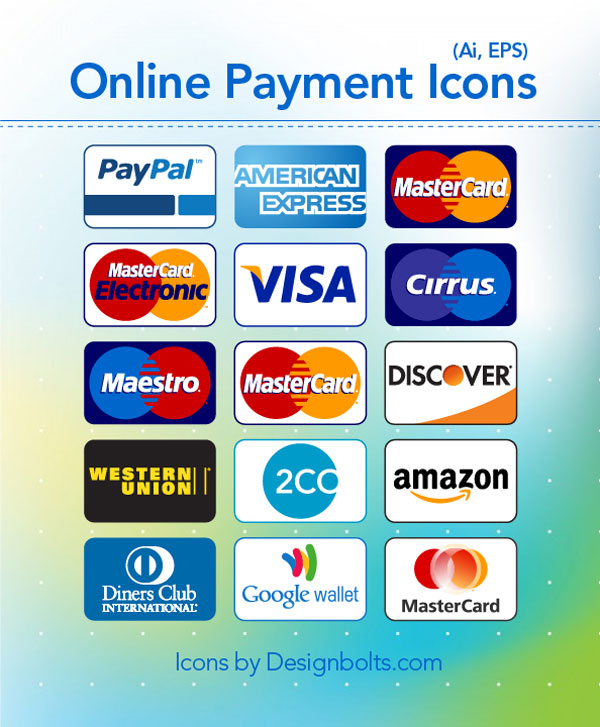 Credit Card Icons Vector