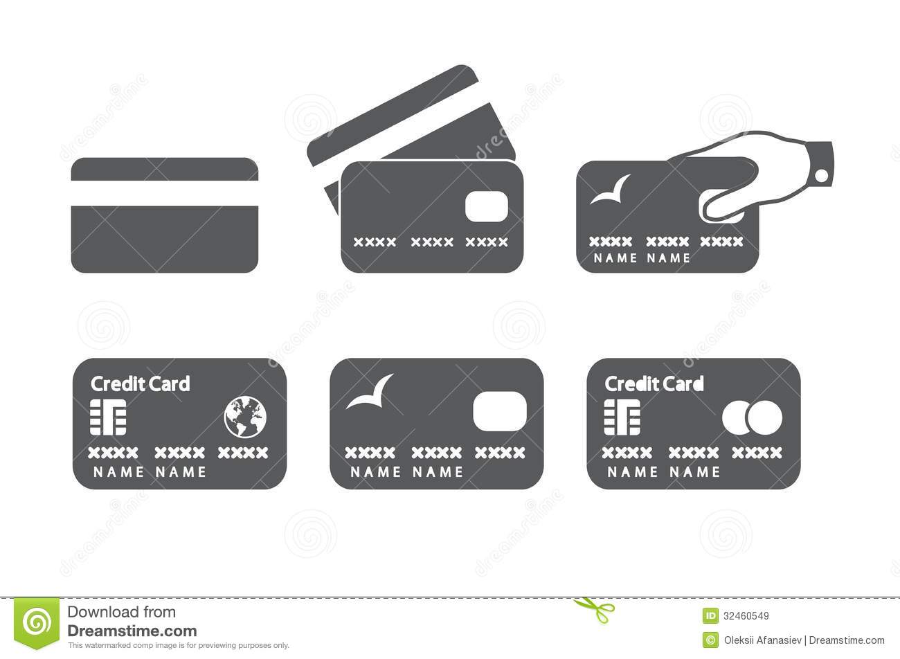 Credit Card Icons Vector