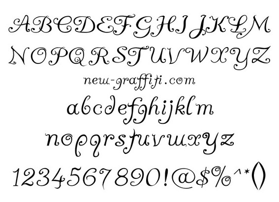 Curly Font Styles Alphabet