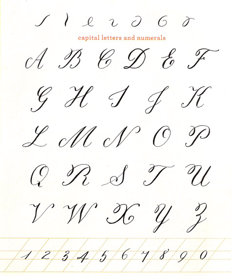 Cursive Calligraphy Alphabet