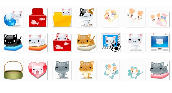 Cute Cartoon Cat Icon