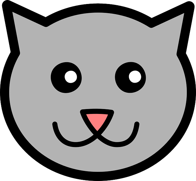 Cute Kitty Cat Face Cartoon