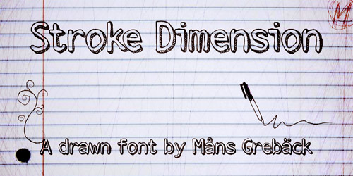 Dimension Font Stroke