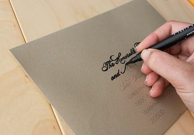DIY Calligraphy Envelopes