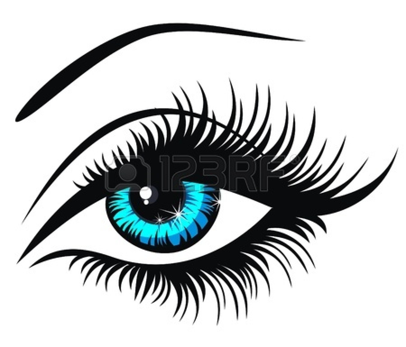 9 Vector Eye Lashes Clip Art Images