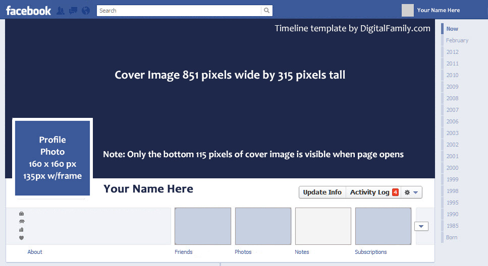 Facebook Timeline Template