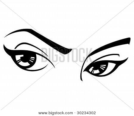 Female Eyes Template