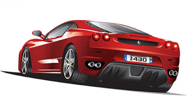 13 Vector Cars Ferrari Red Images