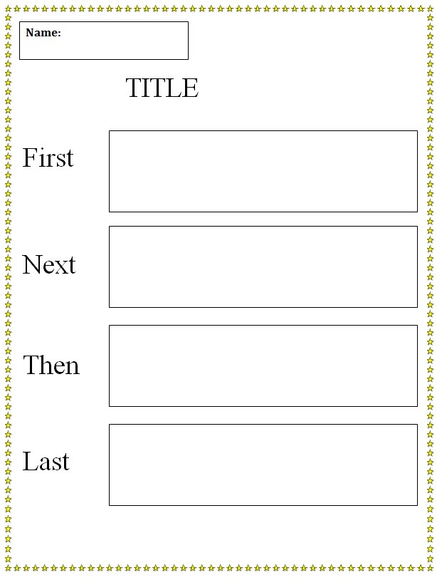 First Next Then And Finally Template Printable