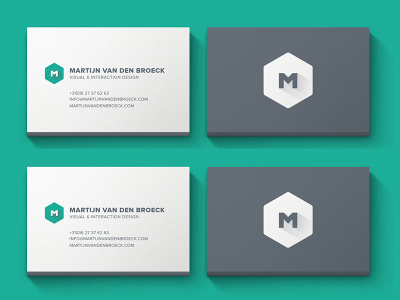 Flat Design Business Card Icons