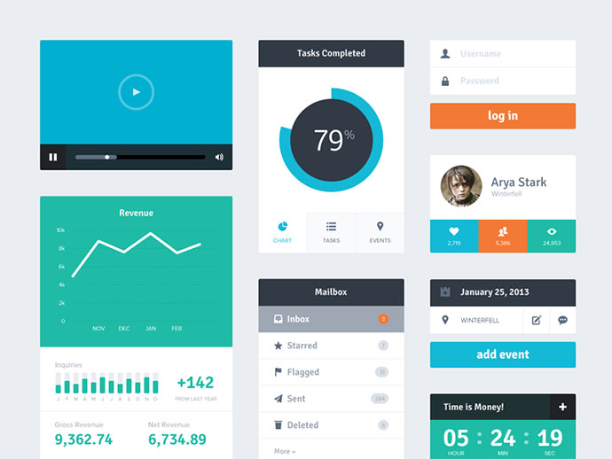 16 Flat UI Design Inspiration Images