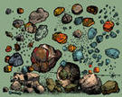 Flying Cartoon Boulder Flying Cartoon Boulder