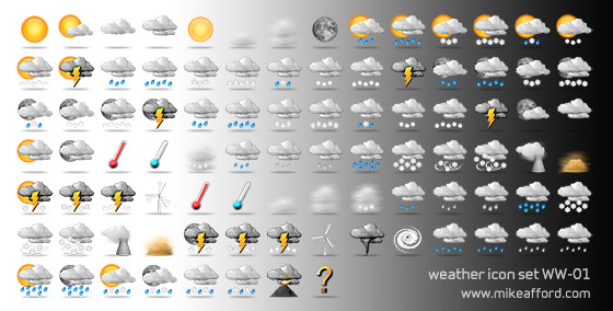 6 Realistic Weather Icons Images