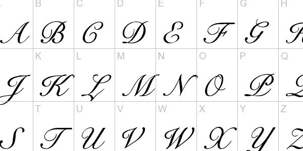 Free Calligraphy Fonts Letters