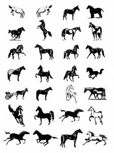 Free Clip Art Black and White Horse