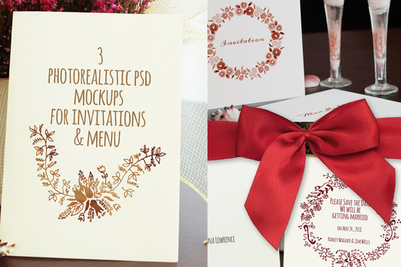 Free Invitation Mockup PSD