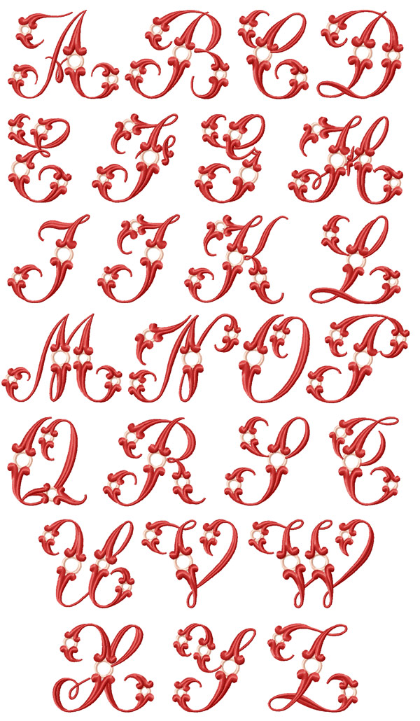 Free Machine Embroidery Alphabet Designs