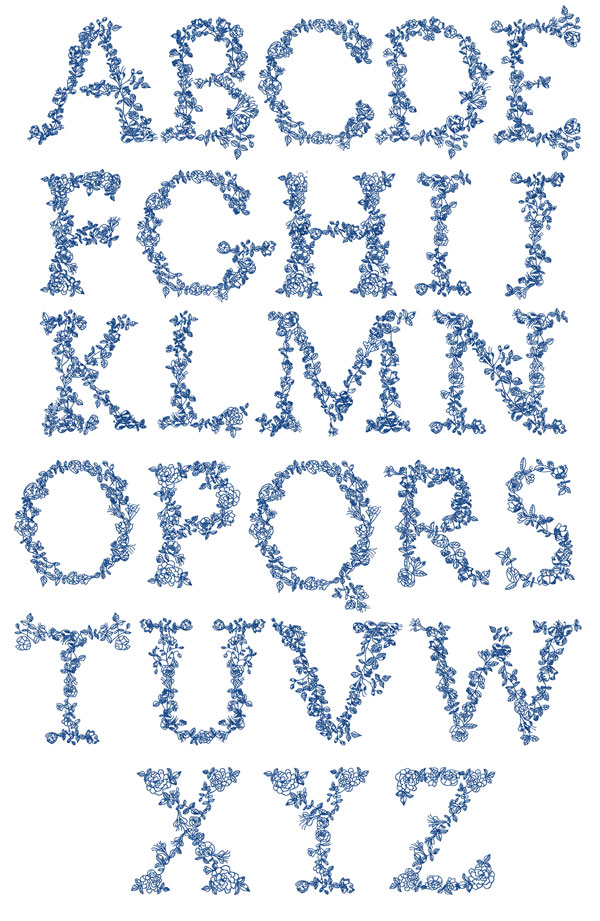 Free Machine Embroidery Alphabet Designs