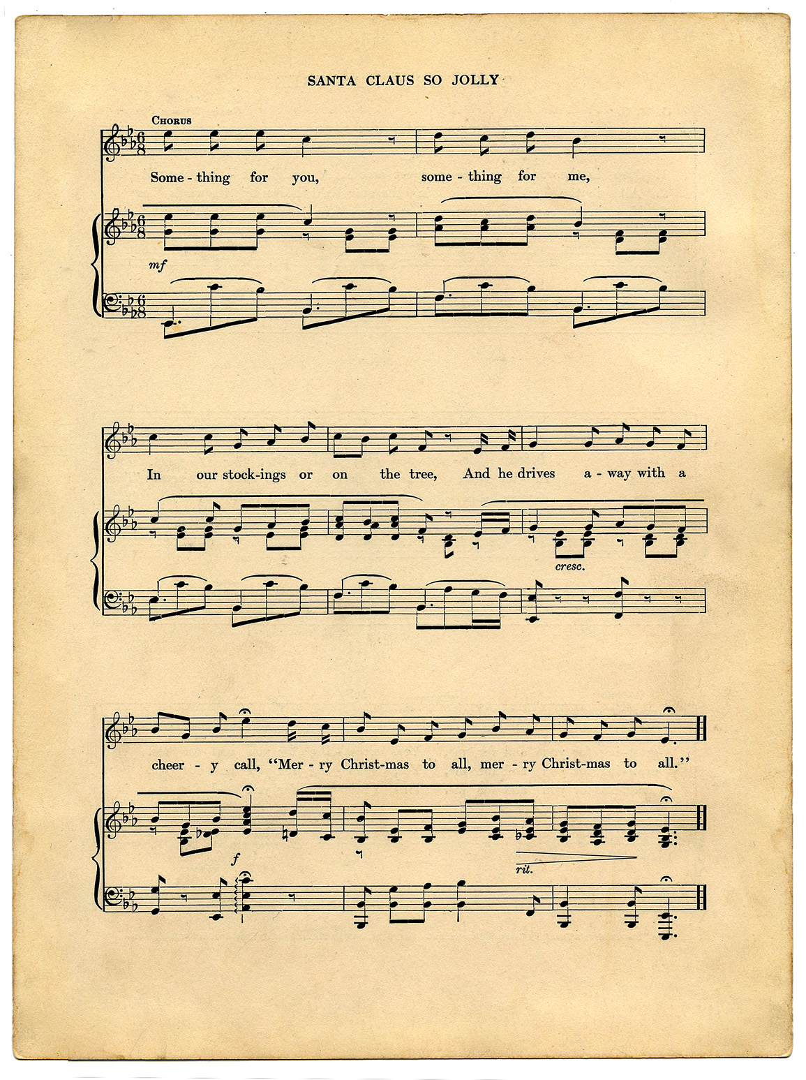 Free Printable Vintage Christmas Sheet Music Free Printable Vintage Christmas Sheet Music