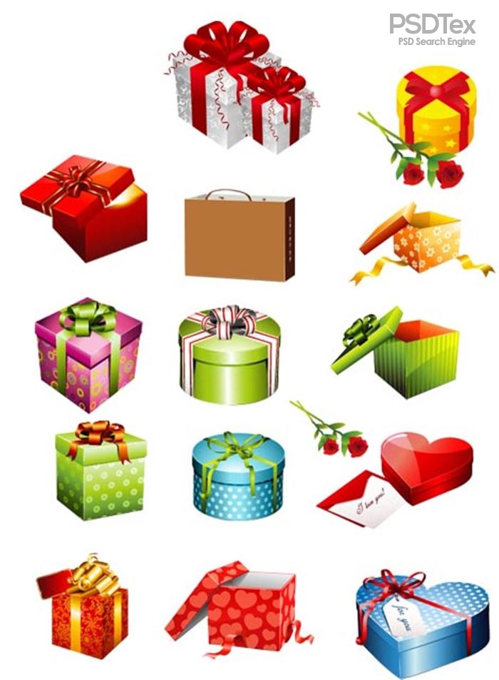 Free Psd Gift Boxes