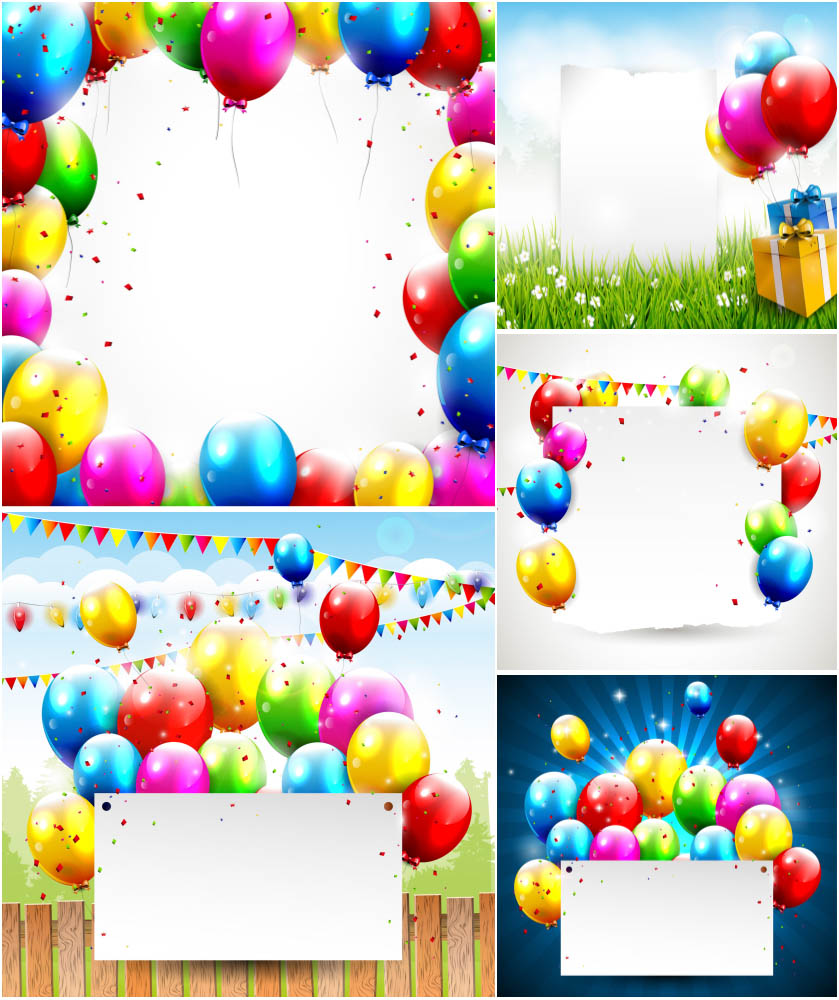 Free Vector Birthday Balloons Free Vector Birthday Balloons