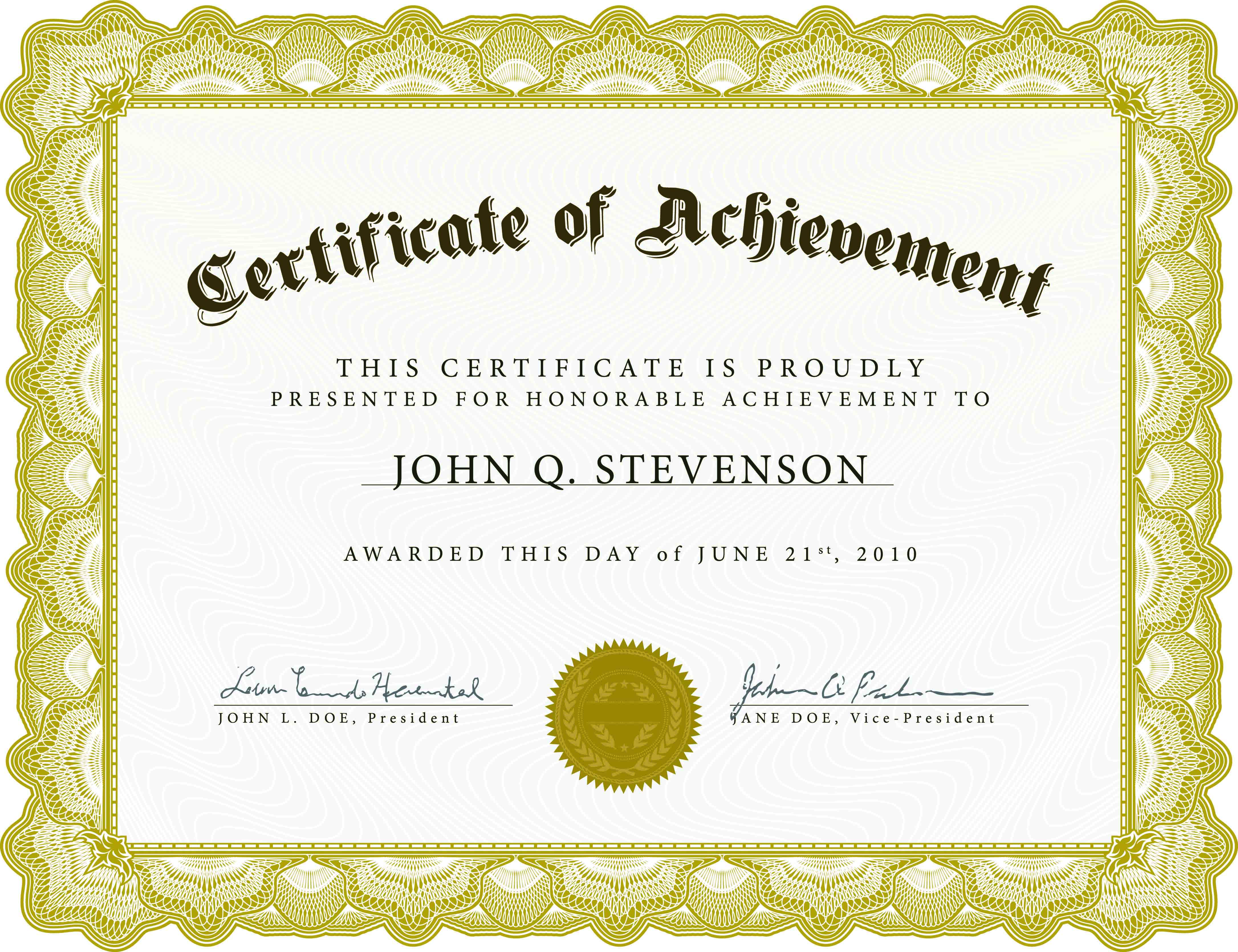 21 Certificate Templates Free Downloads Images - Completion For Sample Award Certificates Templates