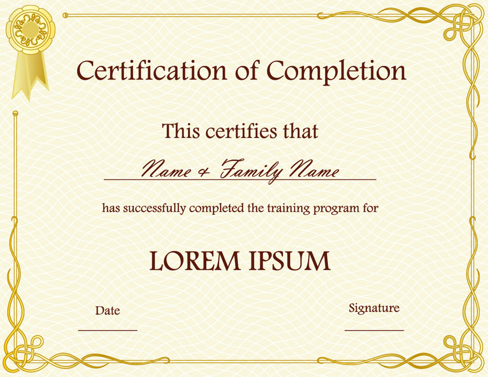 Sample Award Certificates Templates