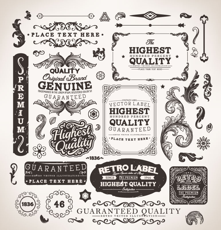 Free Vintage Vector Label Templates