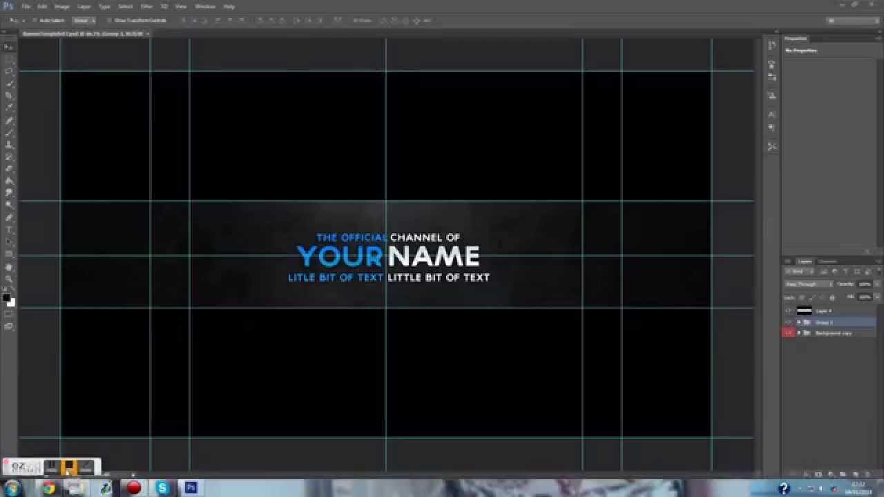 Free YouTube Banner Template PSD