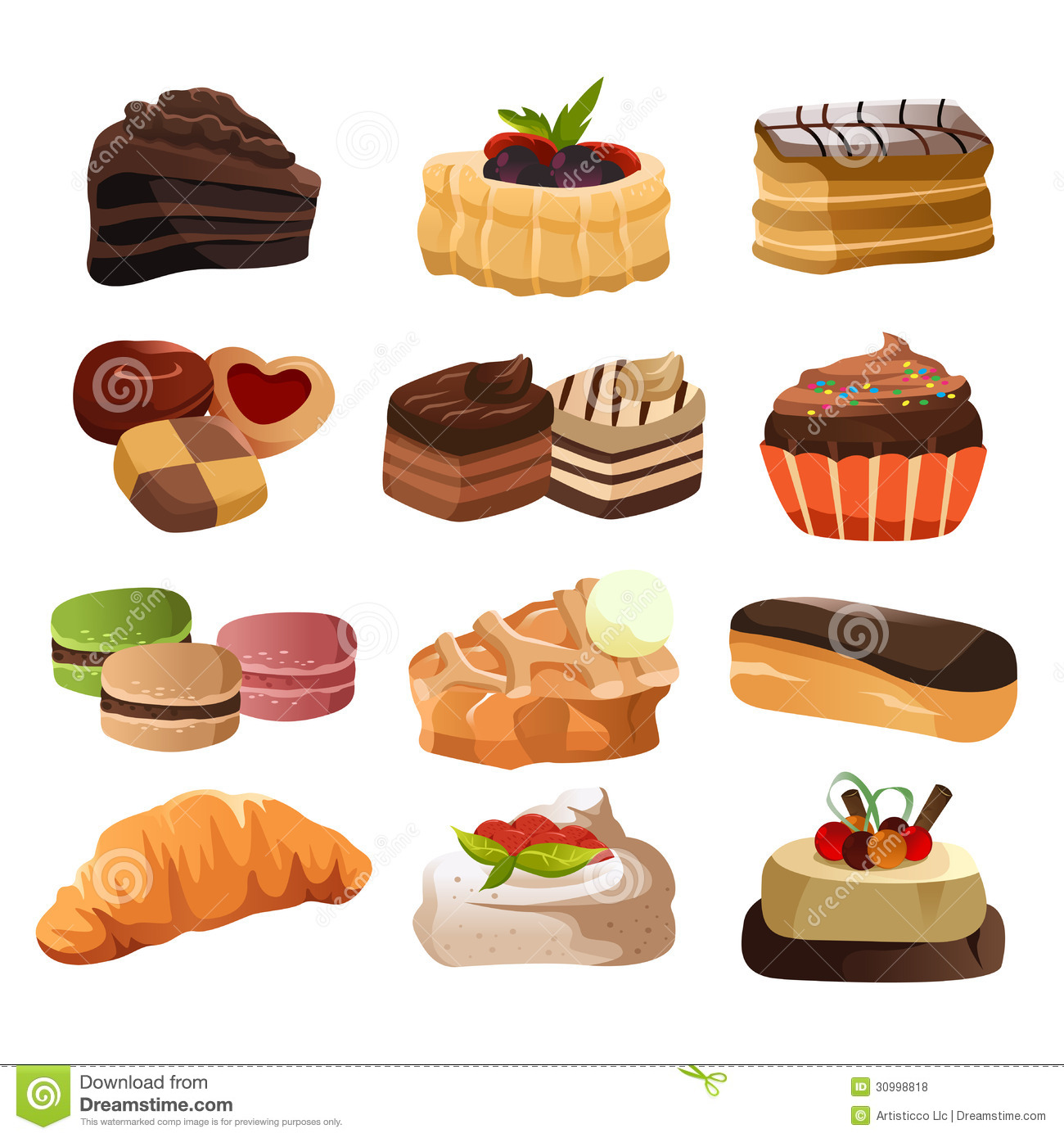 French Pastry Clip Art