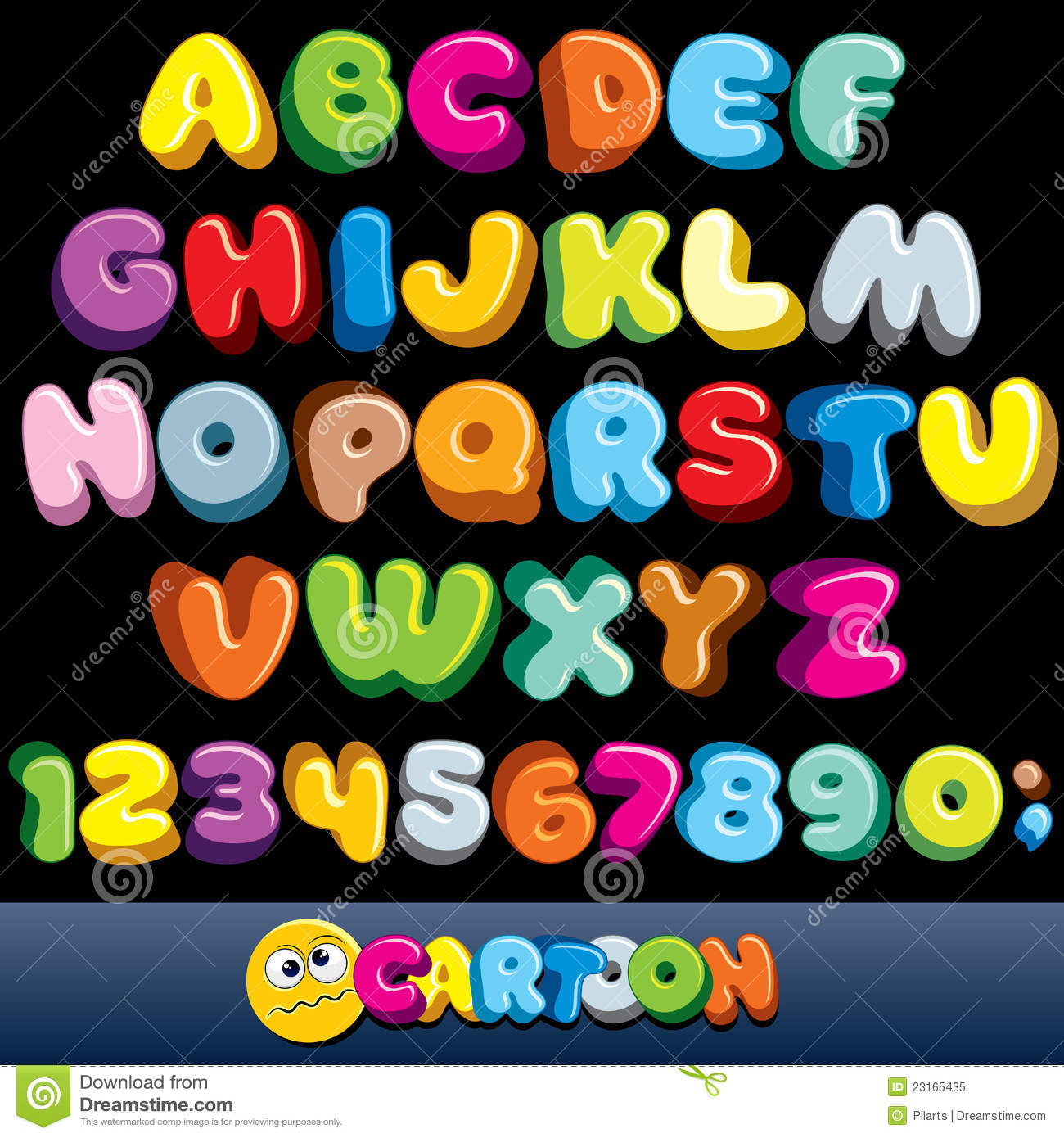 Funny Cartoon Letter Fonts Free