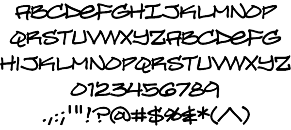 Gangster Graffiti Letter Fonts