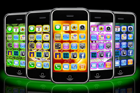 Glowing iPhone App Icons