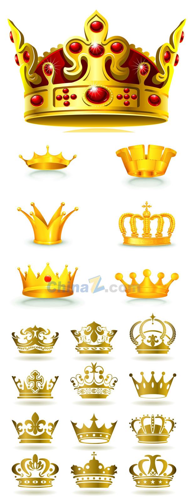 Gold Crown Logo Vector