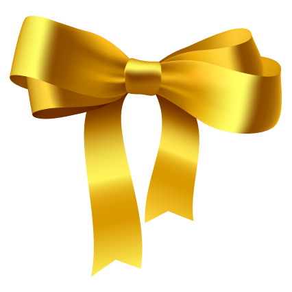 11 Photos of Gold Ribbon Bow Vector