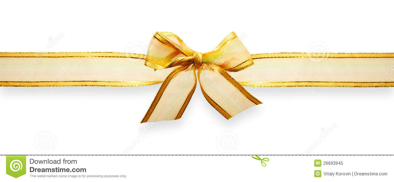 Gold Ribbon Bow