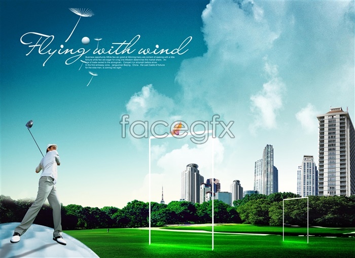 Golf Wedding Backgrounds for Photoshop