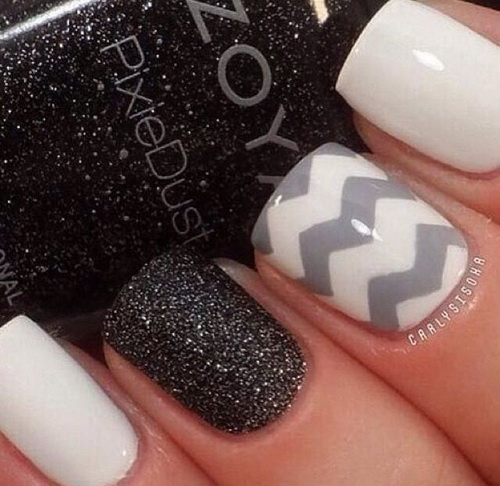 Gray and Black Nail Designs