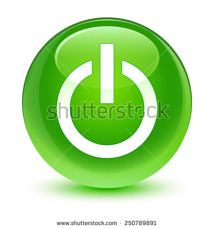 Green Power Button Icon