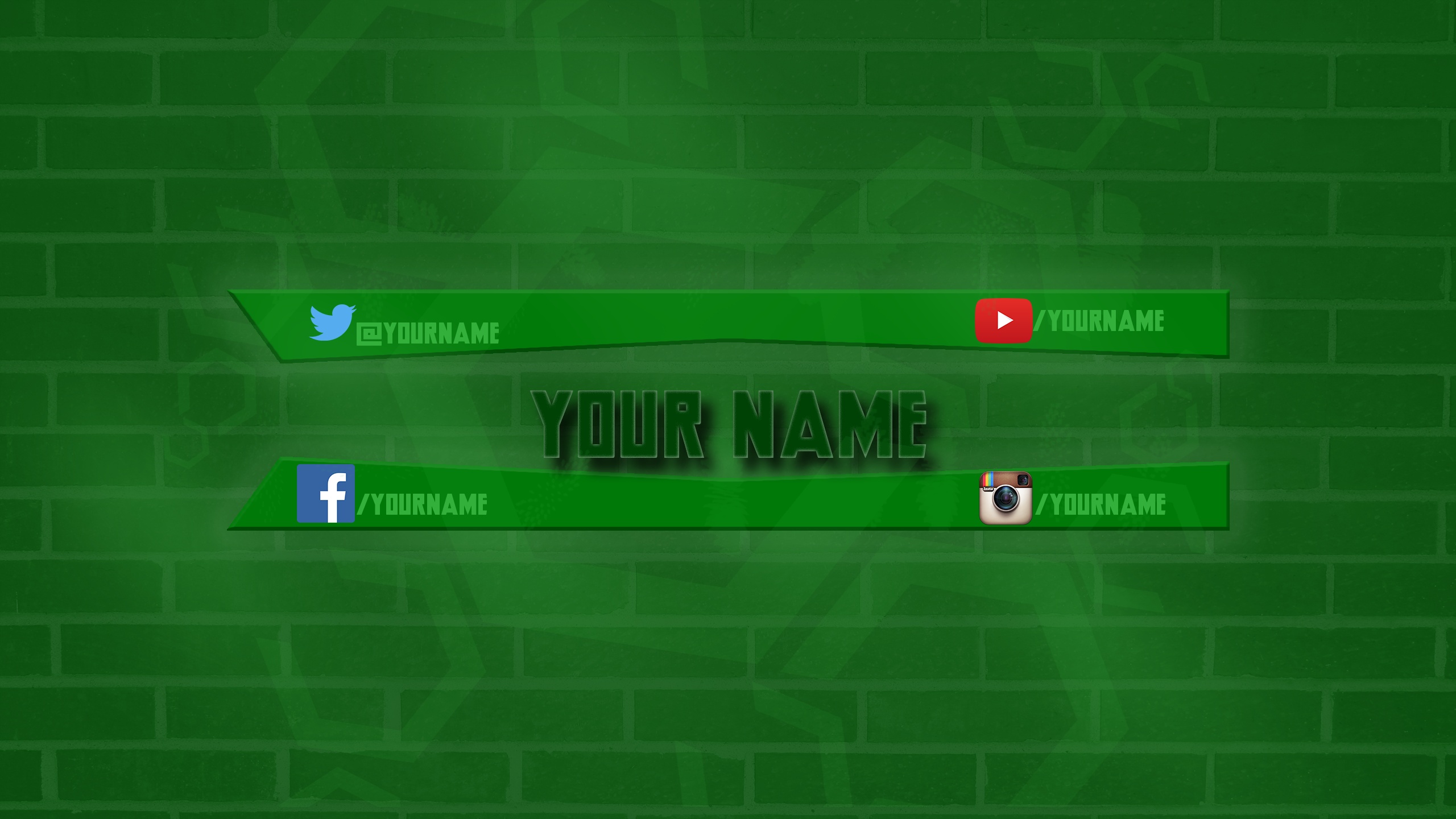 Green YouTube Banner Template