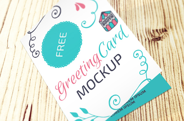 Greeting Card Mockup Free