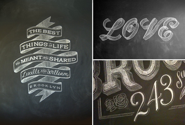 Hand Lettering Chalkboard Menu