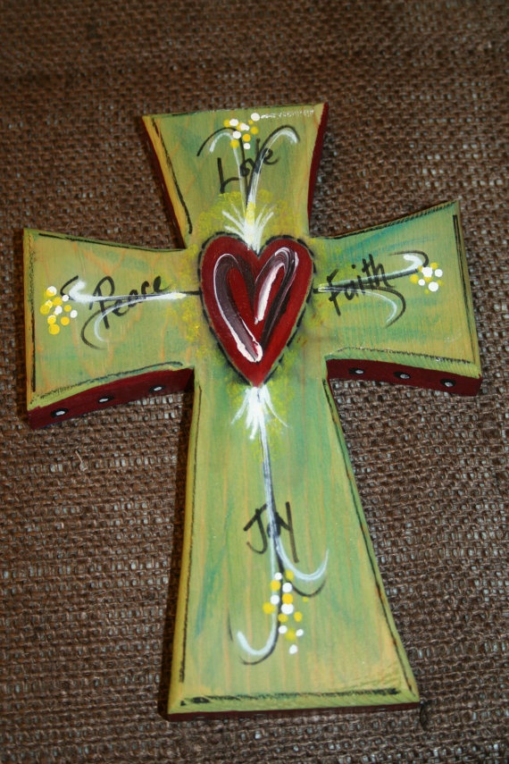 Hand Painted Wooden Wall Crosses