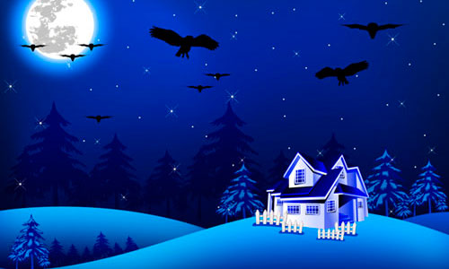 16 Night Scenery Vector Images